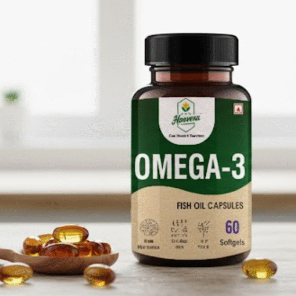 Hoovera Omega-3 Fish Oil – Triple Strength EPA & DHA | Heart, Brain & Joint Support (60 Softgels)