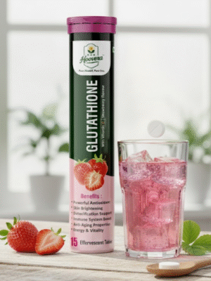 Hoovera Glutathione Effervescent Tablets – Advanced Skin Brightening & Detox Formula (Strawberry Flavour, 15 Tablets)